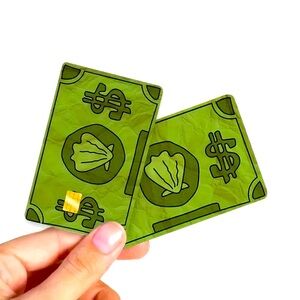 New Bikini bottom money funny novelty Nickelodeon credit card masking stickers